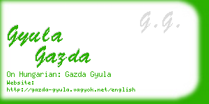 gyula gazda business card